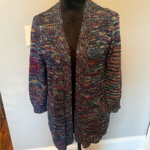 Kim Rogers Multicolor Open-Front Cardigan